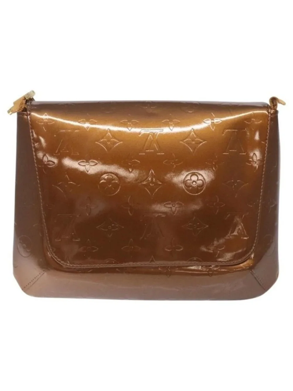 Authentic LOUIS VUITTON Monogram Vernis Thompson Street Bag Bronze M91124 LV